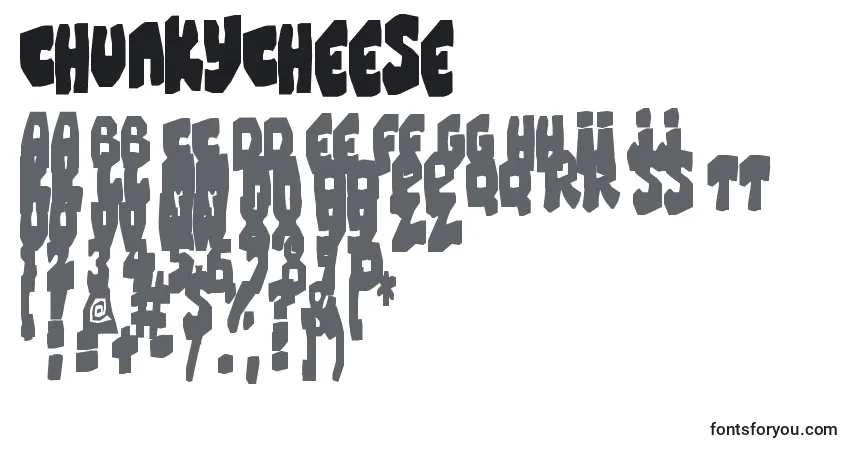 Schriftart ChunkyCheese – Alphabet, Zahlen, spezielle Symbole