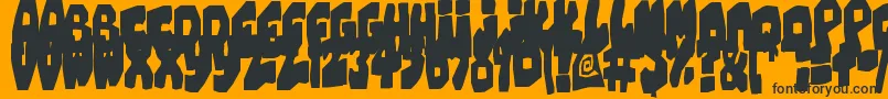 ChunkyCheese Font – Black Fonts on Orange Background