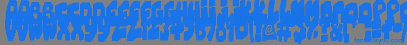 ChunkyCheese-Schriftart – Blaue Schriften auf grauem Hintergrund
