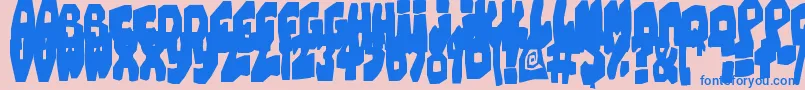 ChunkyCheese Font – Blue Fonts on Pink Background
