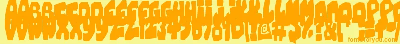ChunkyCheese Font – Orange Fonts on Yellow Background