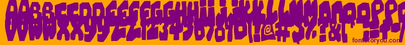 ChunkyCheese Font – Purple Fonts on Orange Background