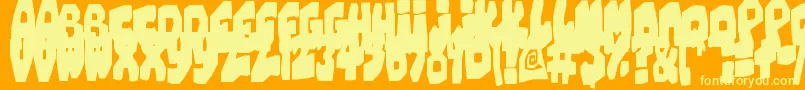 ChunkyCheese Font – Yellow Fonts on Orange Background
