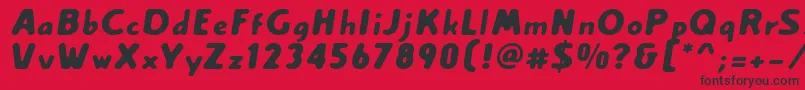 Creamexb Font – Black Fonts on Red Background