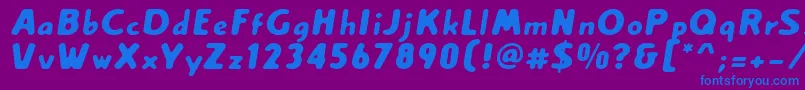 Creamexb Font – Blue Fonts on Purple Background