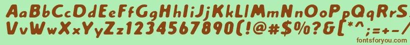 Creamexb Font – Brown Fonts on Green Background