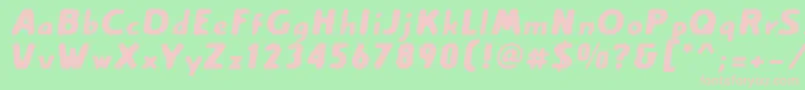 Creamexb Font – Pink Fonts on Green Background