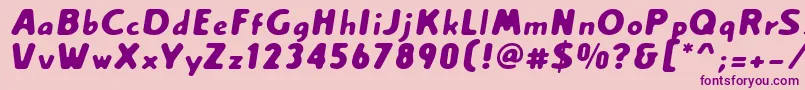 Creamexb Font – Purple Fonts on Pink Background