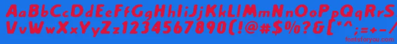 フォントCreamexb – 赤い文字の青い背景