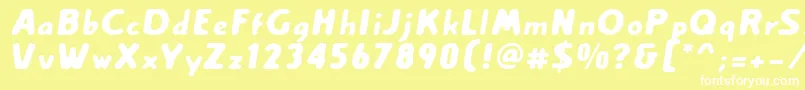 Creamexb Font – White Fonts on Yellow Background