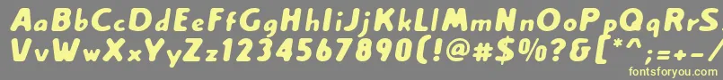 Creamexb-Schriftart – Gelbe Schriften auf grauem Hintergrund