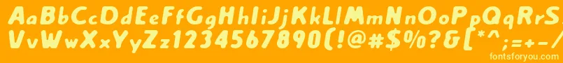 Creamexb Font – Yellow Fonts on Orange Background