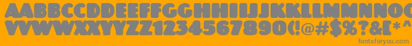 Jaspertitulrndnord-Schriftart – Graue Schriften auf orangefarbenem Hintergrund