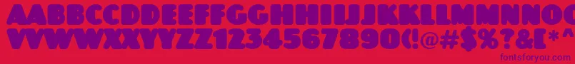 Czcionka Jaspertitulrndnord – fioletowe czcionki na czerwonym tle