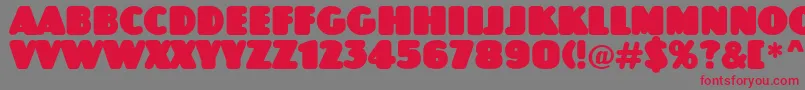 Jaspertitulrndnord Font – Red Fonts on Gray Background