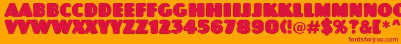 Jaspertitulrndnord Font – Red Fonts on Orange Background