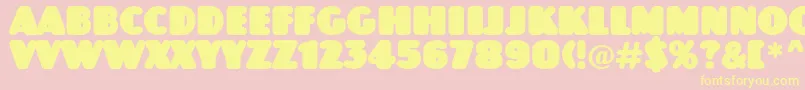 Jaspertitulrndnord Font – Yellow Fonts on Pink Background