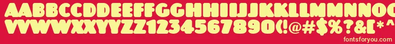Jaspertitulrndnord Font – Yellow Fonts on Red Background