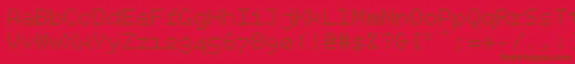 Bpdotssquare Font – Brown Fonts on Red Background