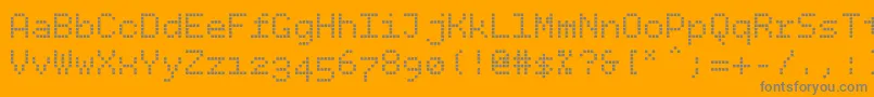Bpdotssquare Font – Gray Fonts on Orange Background