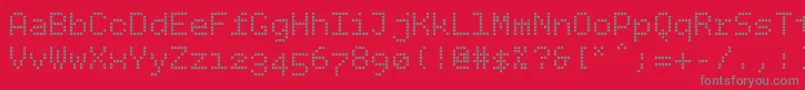 Bpdotssquare Font – Gray Fonts on Red Background