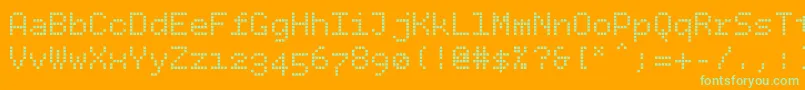 Bpdotssquare Font – Green Fonts on Orange Background