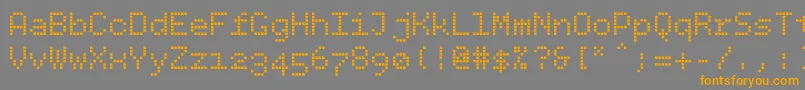 Bpdotssquare Font – Orange Fonts on Gray Background