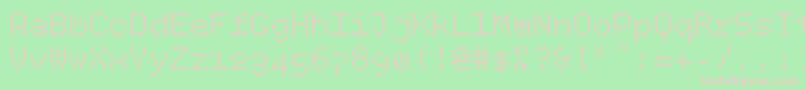 Bpdotssquare Font – Pink Fonts on Green Background
