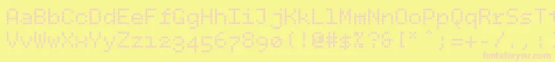 Bpdotssquare Font – Pink Fonts on Yellow Background