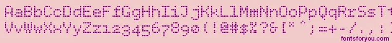 Bpdotssquare Font – Purple Fonts on Pink Background