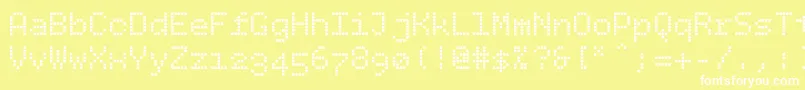 Bpdotssquare Font – White Fonts on Yellow Background