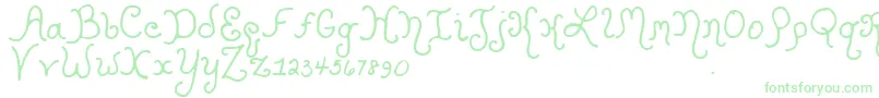 More about Kristencurlyyoff Font Kristencurlyyoff Font – Green Fonts on White Background