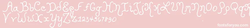 Kristencurlyyoff Font – White Fonts on Pink Background