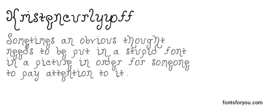 Kristencurlyyoff (116987) Font