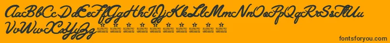 GranadaBluesPersonalUse Font – Black Fonts on Orange Background