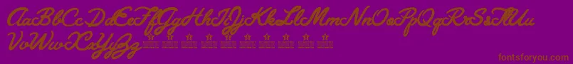 GranadaBluesPersonalUse Font – Brown Fonts on Purple Background