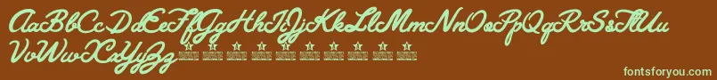 GranadaBluesPersonalUse Font – Green Fonts on Brown Background