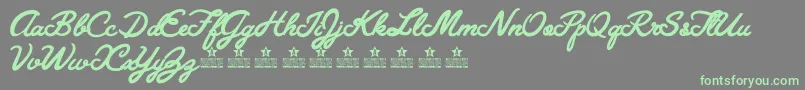 GranadaBluesPersonalUse Font – Green Fonts on Gray Background