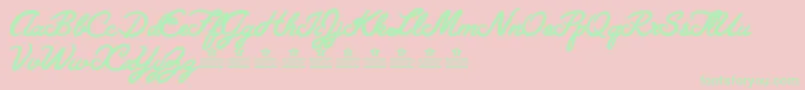 GranadaBluesPersonalUse Font – Green Fonts on Pink Background