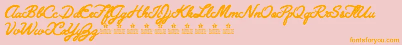 GranadaBluesPersonalUse Font – Orange Fonts on Pink Background