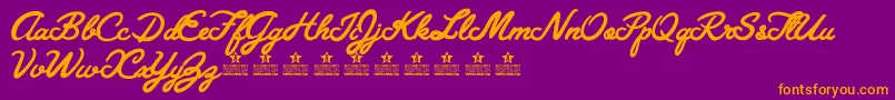 GranadaBluesPersonalUse Font – Orange Fonts on Purple Background