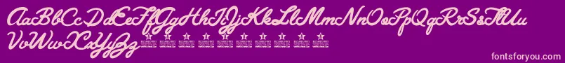 GranadaBluesPersonalUse Font – Pink Fonts on Purple Background