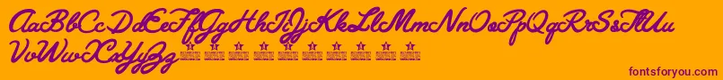 GranadaBluesPersonalUse Font – Purple Fonts on Orange Background