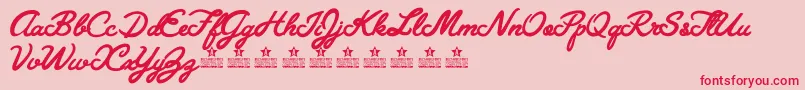 GranadaBluesPersonalUse Font – Red Fonts on Pink Background