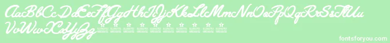 GranadaBluesPersonalUse Font – White Fonts on Green Background