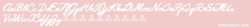 GranadaBluesPersonalUse Font – White Fonts on Pink Background