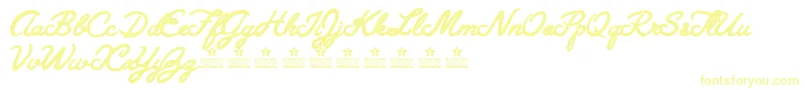 GranadaBluesPersonalUse-Schriftart – Gelbe Schriften
