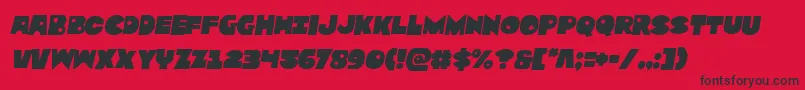 Zounderkitesemital Font – Black Fonts on Red Background