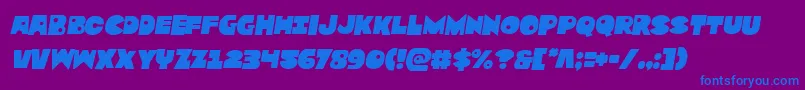 Zounderkitesemital Font – Blue Fonts on Purple Background