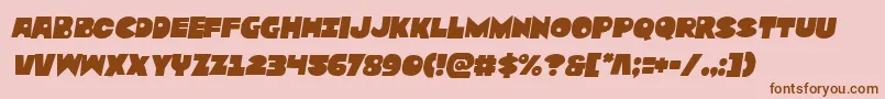 Zounderkitesemital Font – Brown Fonts on Pink Background
